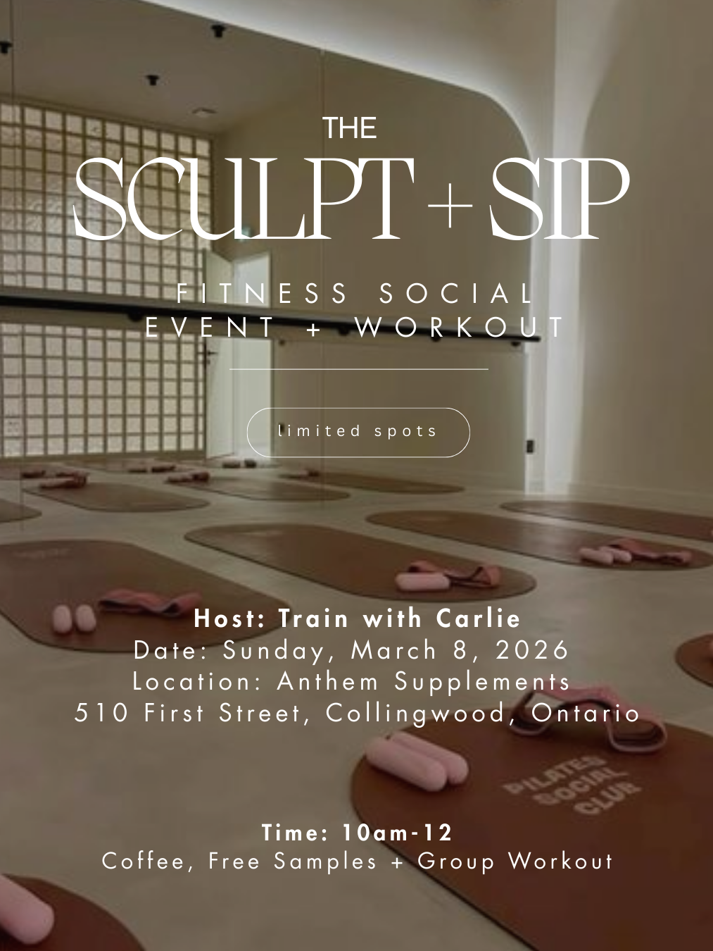 Sculpt + Sip Event at Anthem Supplements